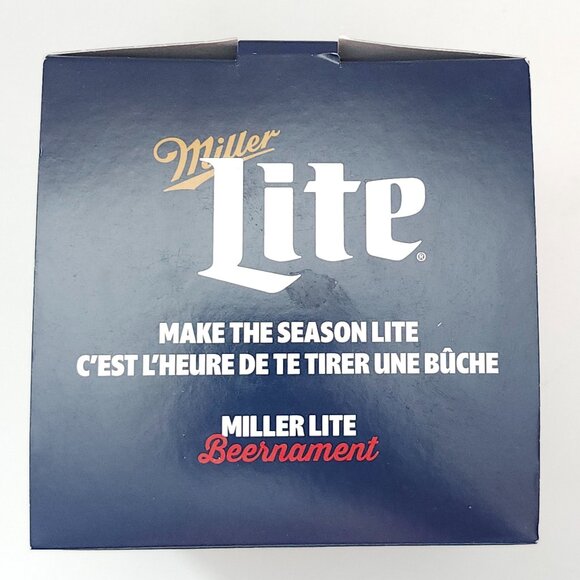 FUN MILLER LITE Beer Ornament BEERNAMENT BNIP Bulb Ornament Beer Can Pilsner - Picture 4 of 10